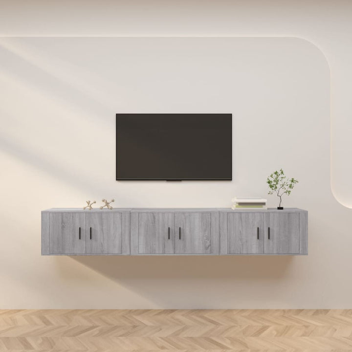 Dulapuri Tv Montate Pe Perete 3 Buc 57X34,5X40 Cm