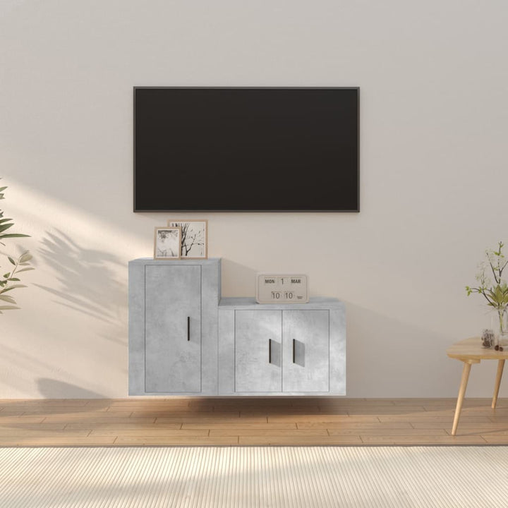 Set Dulap Tv, 2 Piese, , Lemn Prelucrat