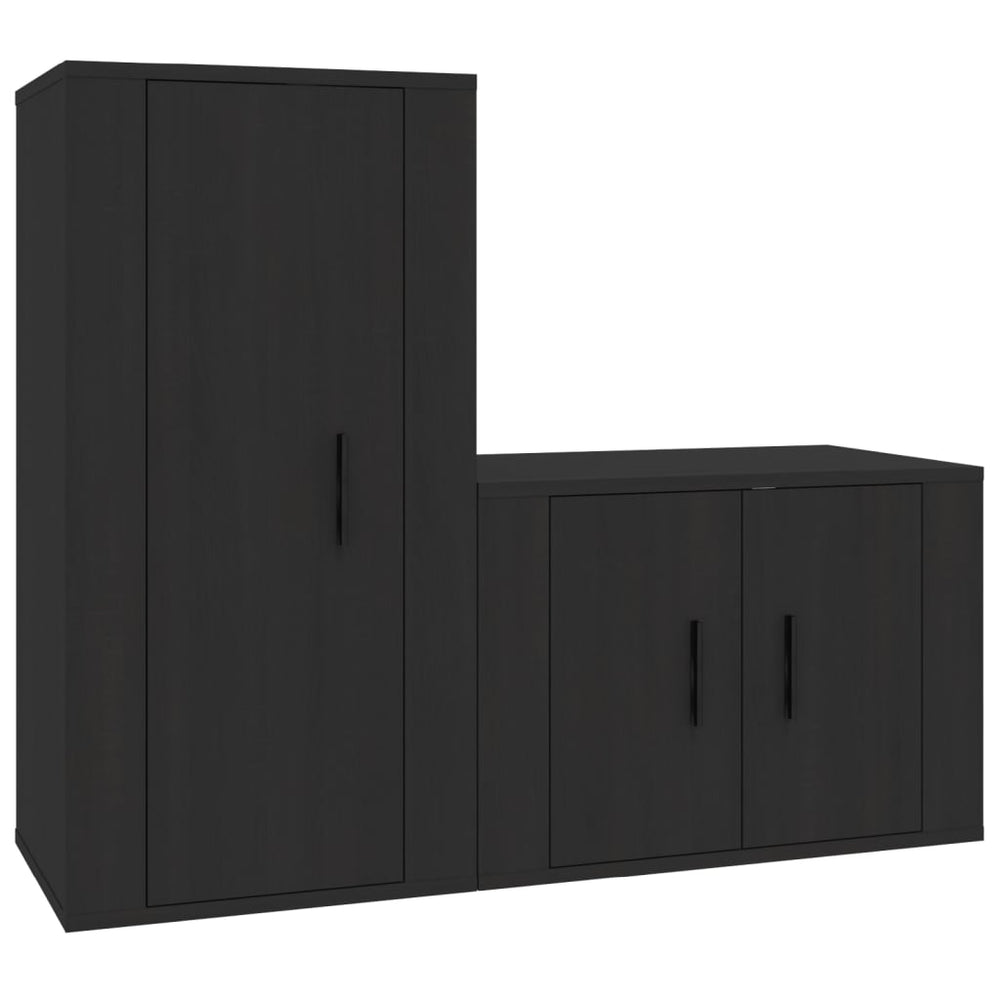 Set Dulap Tv, 2 Piese, , Lemn Prelucrat
