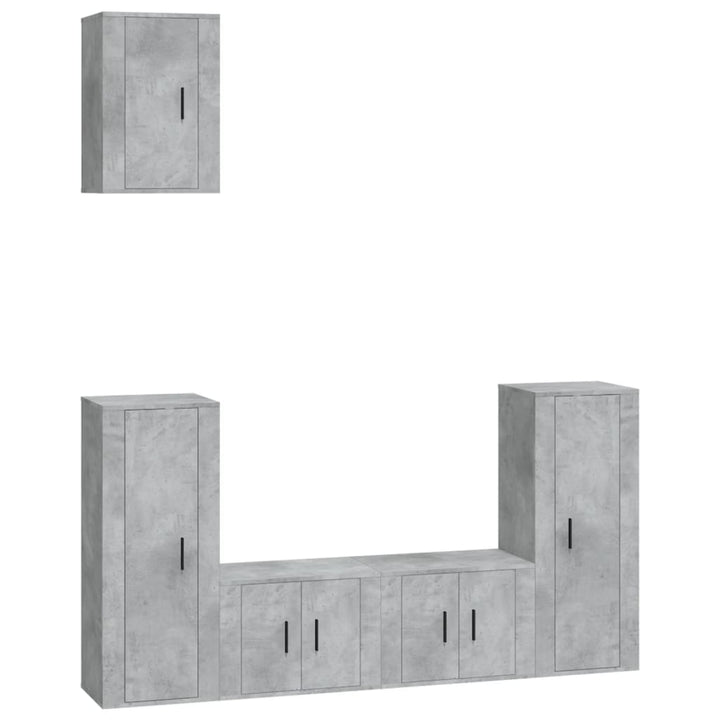 Set Dulap Tv, 5 Piese, , Lemn Prelucrat