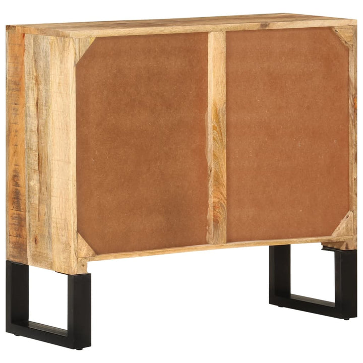 Dulap, 80X30X71 Cm, Lemn Masiv De Mango Brut Și Metal