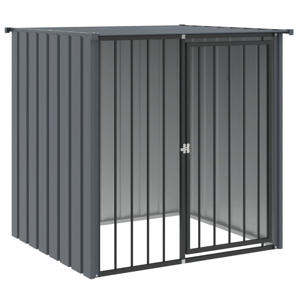 Cușcă Câine Cu Acoperiș, Negru, 110X103X109 Cm, Oțel Galvanizat