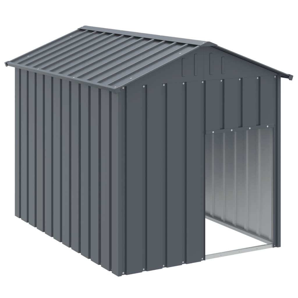 Cușcă Câine Cu Acoperiș Antracit 117X153X123 Cm Oțel Galvanizat