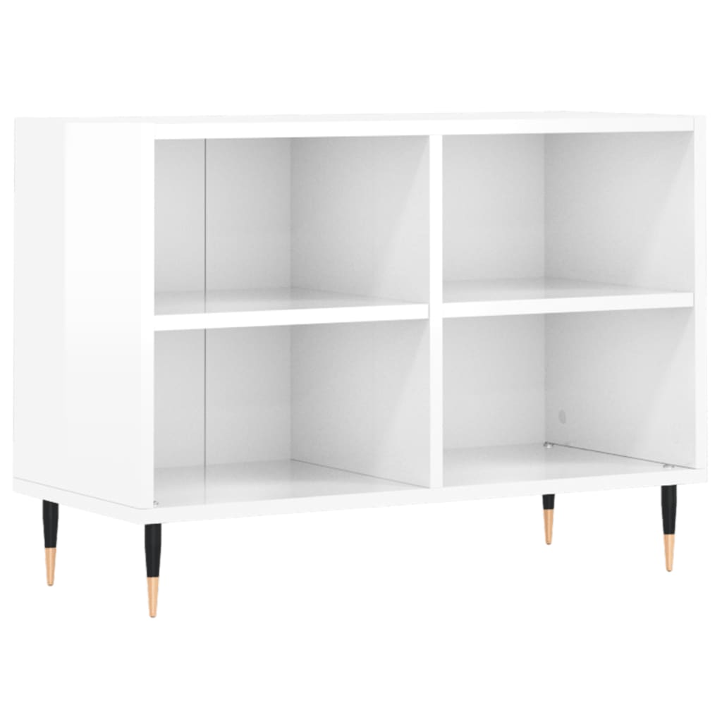 Comodă Tv, Alb Extralucios, 69,5X30X50 Cm, Lemn Compozit