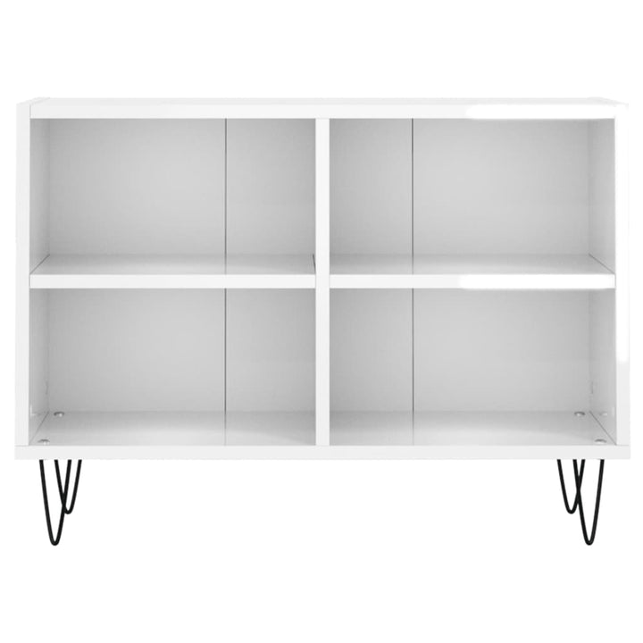 Comodă Tv, Alb Extralucios, 69,5X30X50 Cm, Lemn Compozit