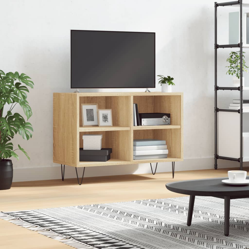 Comodă Tv, Alb Extralucios, 69,5X30X50 Cm, Lemn Compozit