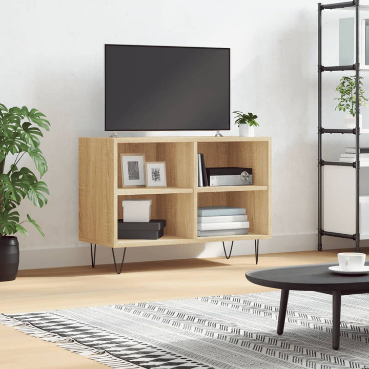 Comodă Tv, Alb Extralucios, 69,5X30X50 Cm, Lemn Compozit