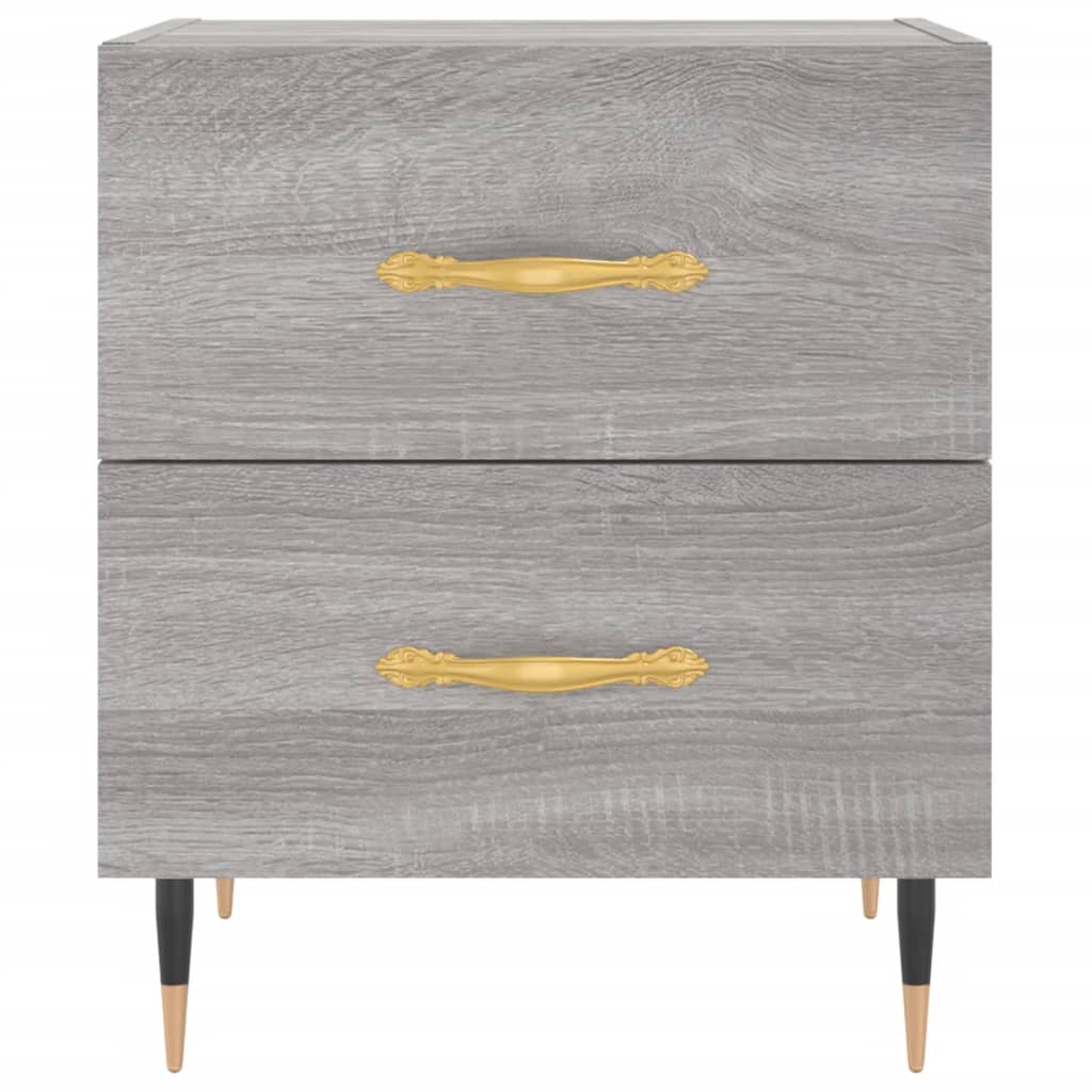 Noptiere, 2 Buc., Gri Sonoma, 40X35X47,5 Cm, Lemn Compozit