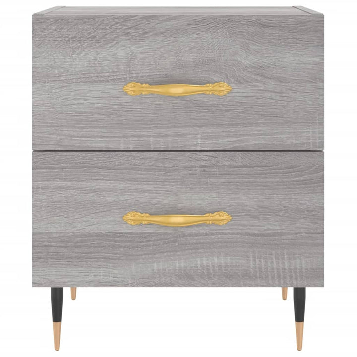 Noptiere, 2 Buc., Gri Sonoma, 40X35X47,5 Cm, Lemn Compozit