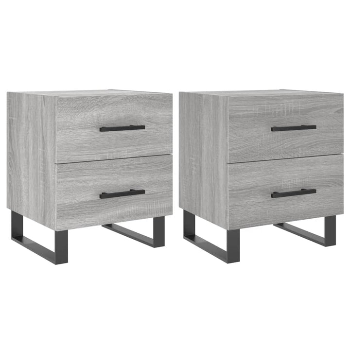 Noptiere, 2 Buc., Gri Sonoma, 40X35X47,5 Cm, Lemn Compozit