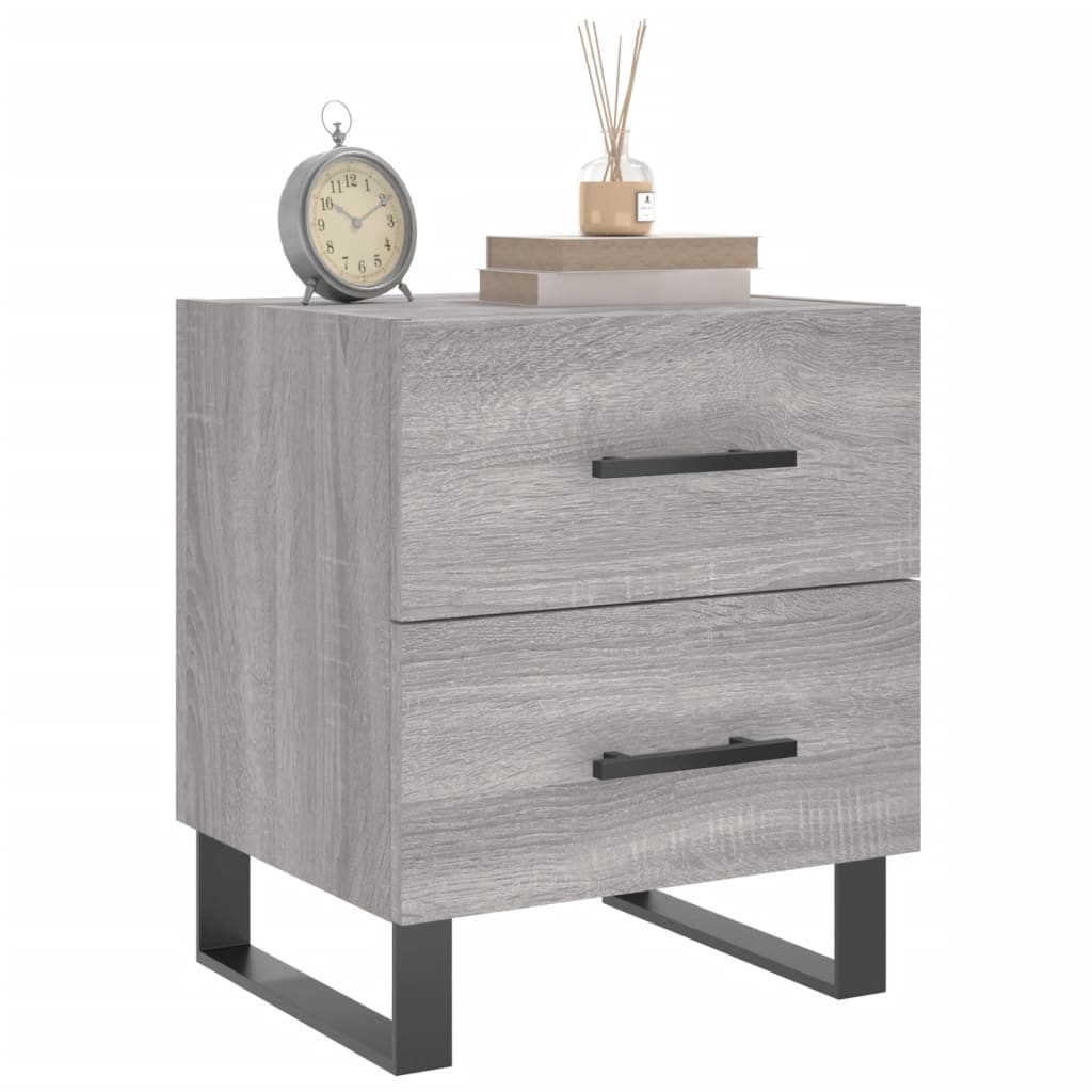 Noptiere, 2 Buc., Gri Sonoma, 40X35X47,5 Cm, Lemn Compozit