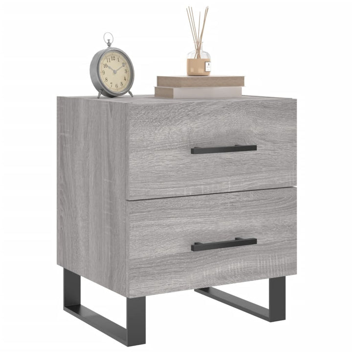 Noptiere, 2 Buc., Gri Sonoma, 40X35X47,5 Cm, Lemn Compozit