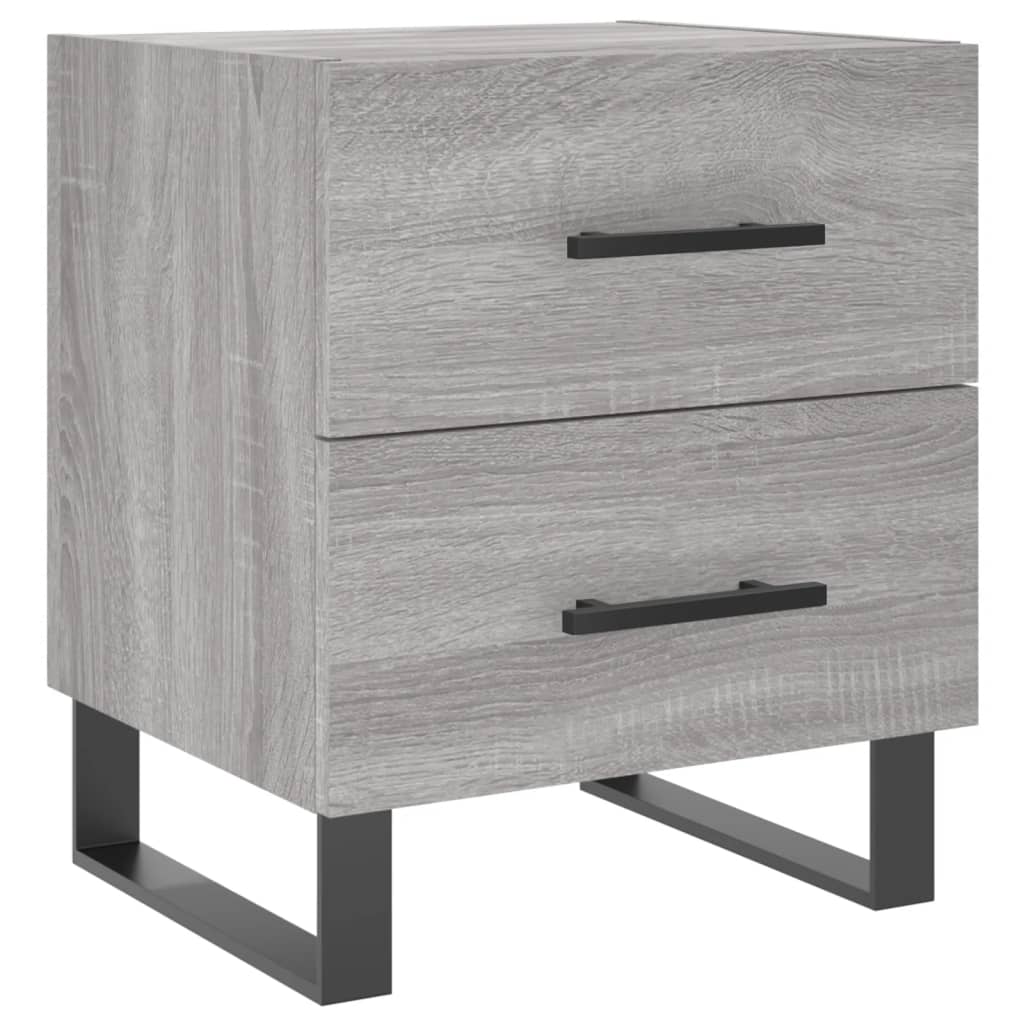 Noptiere, 2 Buc., Gri Sonoma, 40X35X47,5 Cm, Lemn Compozit