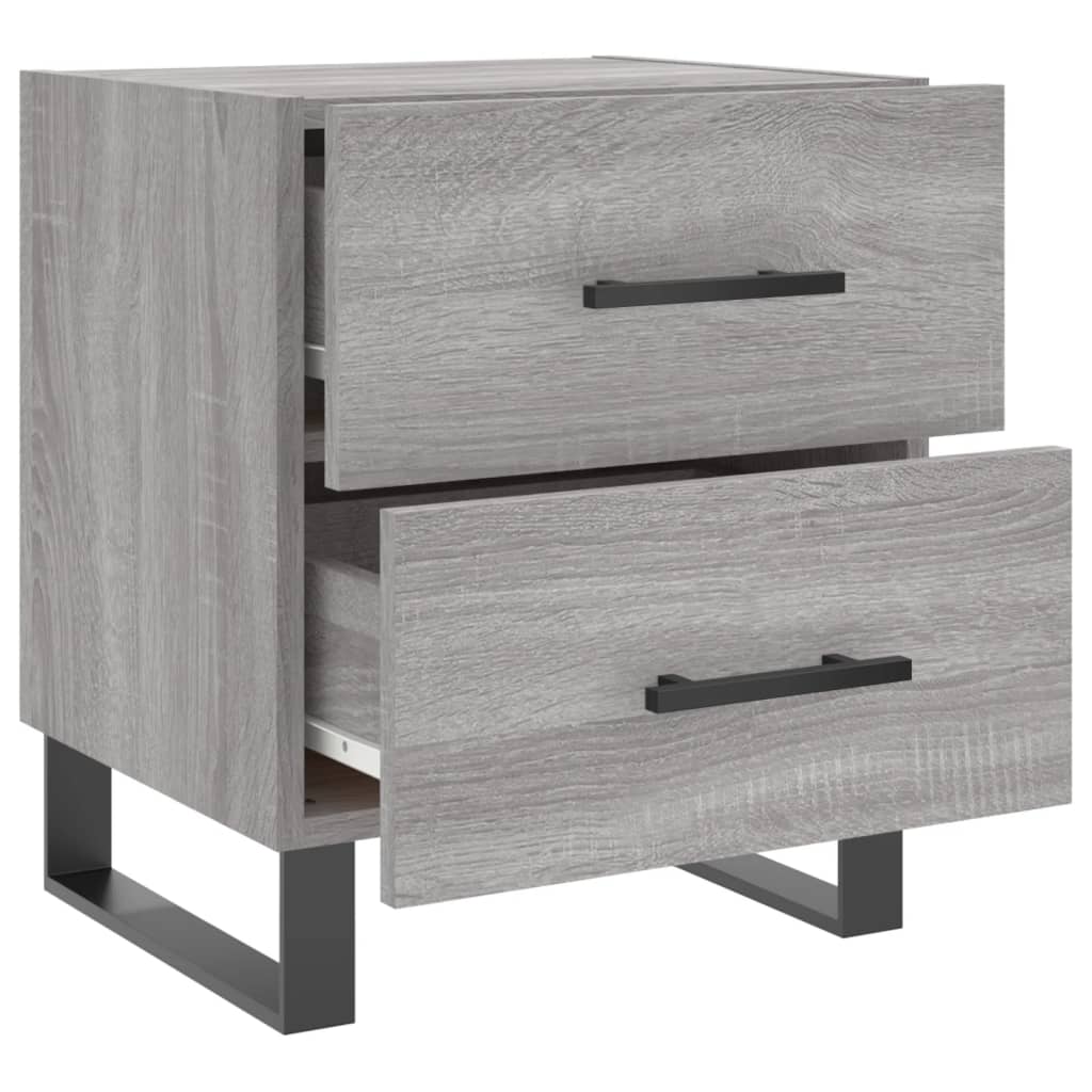 Noptiere, 2 Buc., Gri Sonoma, 40X35X47,5 Cm, Lemn Compozit