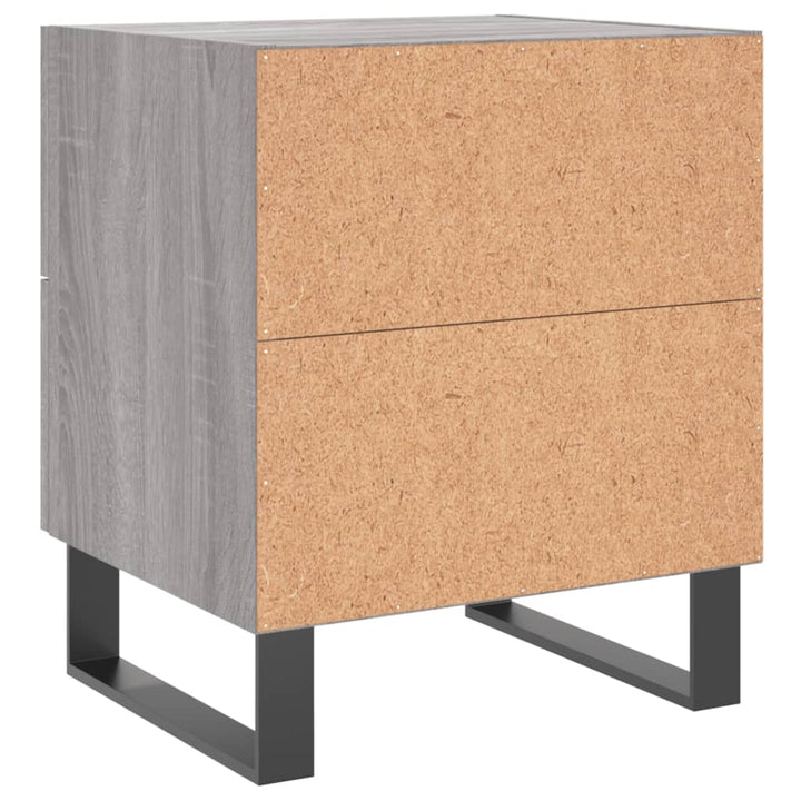 Noptiere, 2 Buc., Gri Sonoma, 40X35X47,5 Cm, Lemn Compozit
