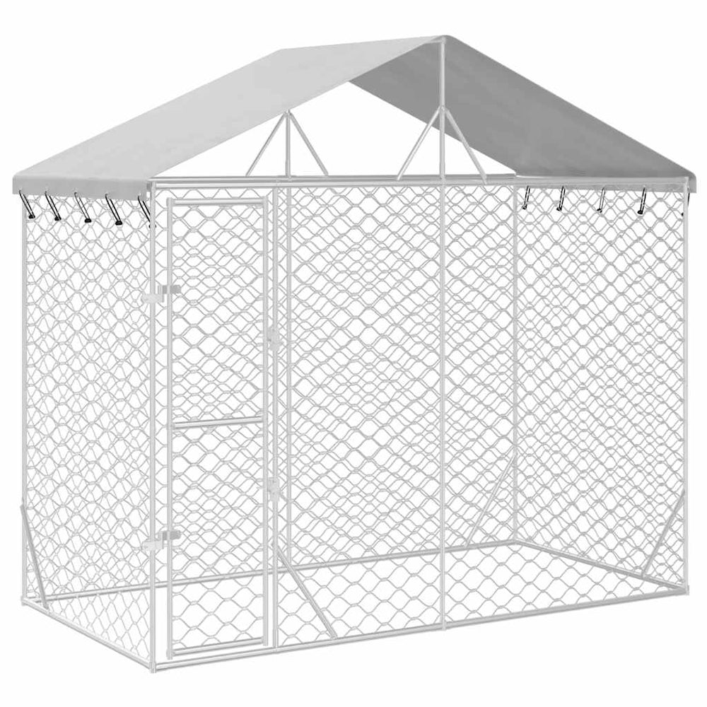 Padoc De Exterior&Acoperiș Argintiu 3X1,5X2,5 M Oțel Galvanizat