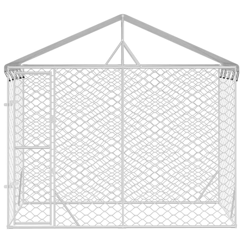 Padoc De Exterior&Acoperiș Argintiu 3X1,5X2,5 M Oțel Galvanizat