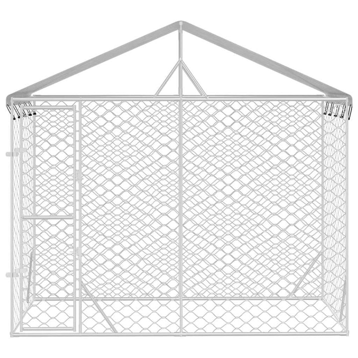Padoc De Exterior&Acoperiș Argintiu 3X1,5X2,5 M Oțel Galvanizat