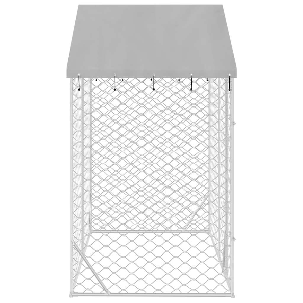 Padoc De Exterior&Acoperiș Argintiu 3X1,5X2,5 M Oțel Galvanizat