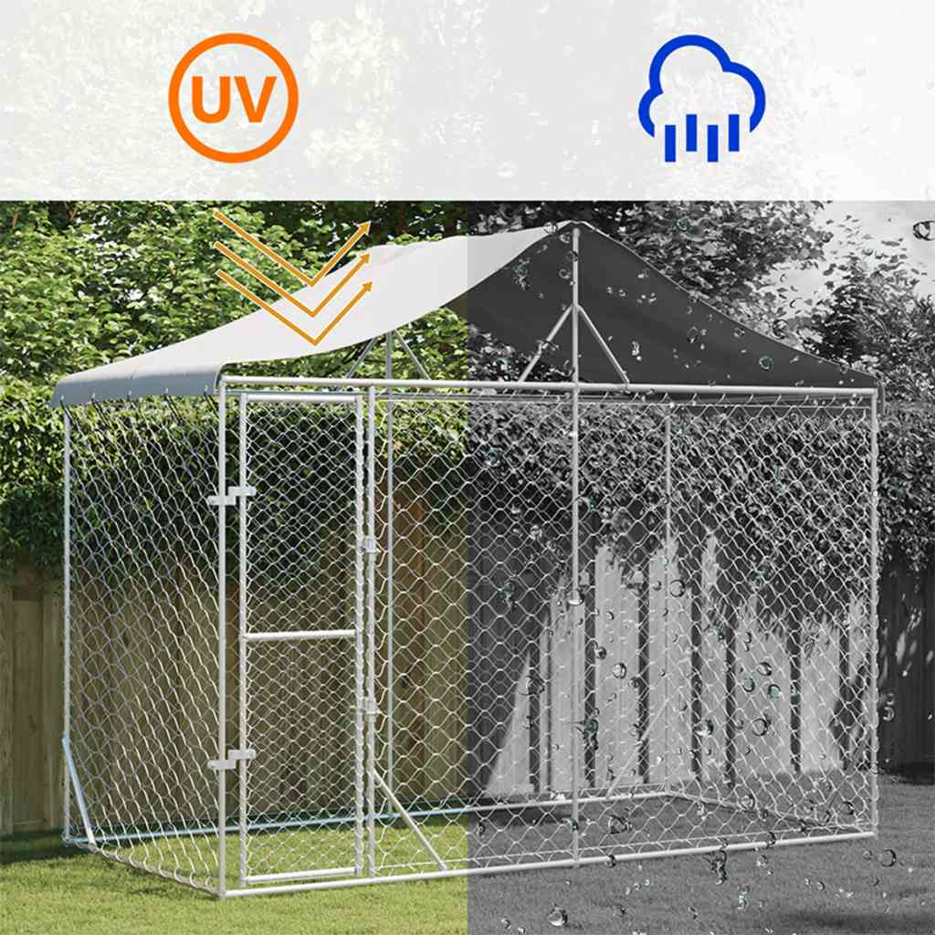 Padoc De Exterior&Acoperiș Argintiu 3X1,5X2,5 M Oțel Galvanizat