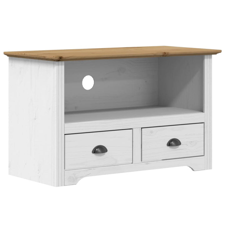 Comodă Tv Cu 2 Sertare „Bodo” 91,5X44,5X56 Cm Lemn De Pin