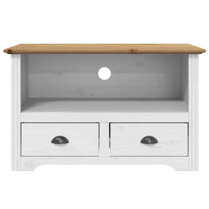 Comodă Tv Cu 2 Sertare „Bodo” 91,5X44,5X56 Cm Lemn De Pin