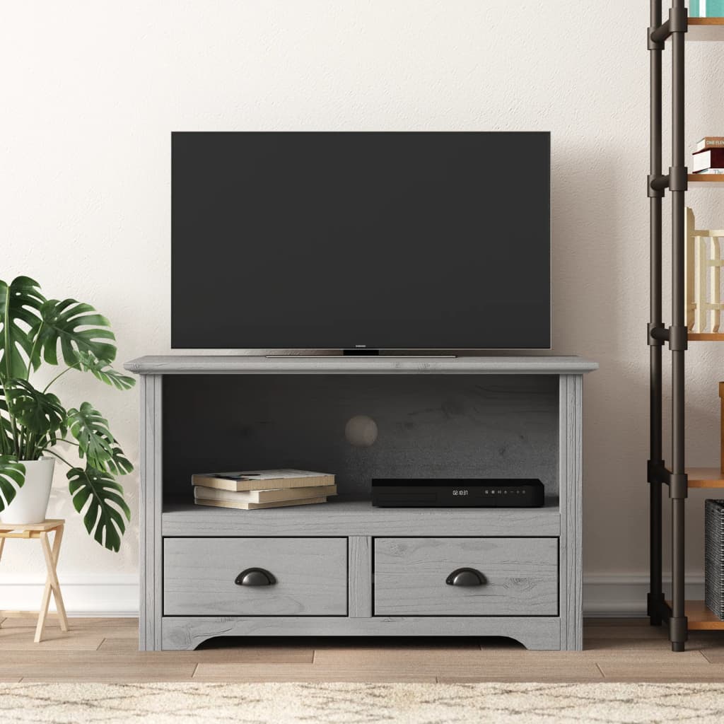 Comodă Tv Cu 2 Sertare „Bodo” 91,5X44,5X56 Cm Lemn De Pin