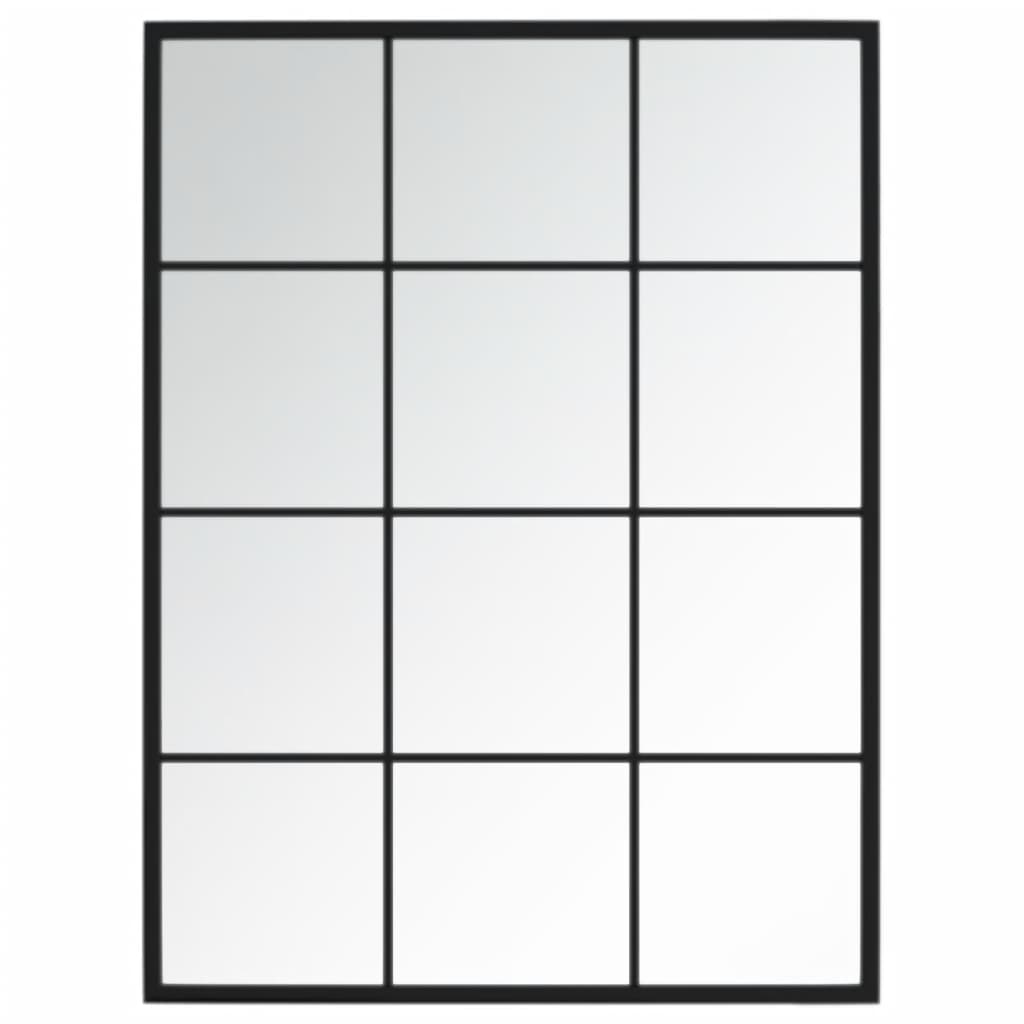 Oglinzi De Perete, 3 Buc., Negru, 80X60 Cm, Metal