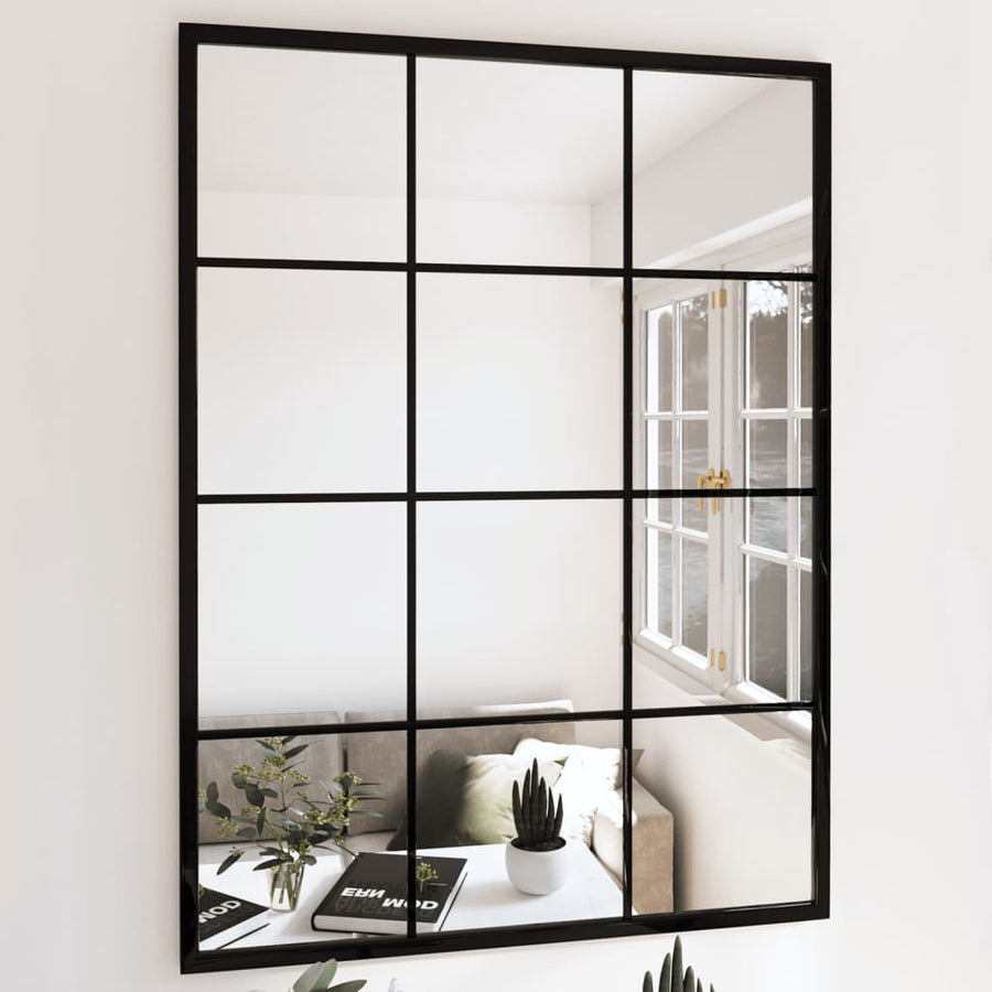 Oglinzi De Perete, 3 Buc., Negru, 80X60 Cm, Metal