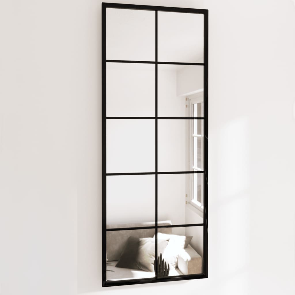 Oglinzi De Perete, 6 Buc., Negru, 100X60 Cm, Metal