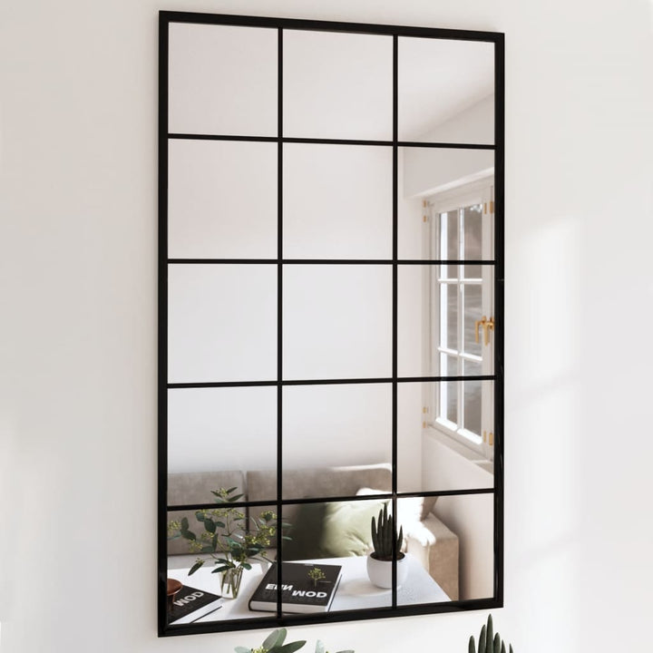 Oglinzi De Perete, 6 Buc., Negru, 100X60 Cm, Metal