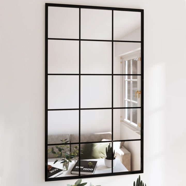Oglinzi De Perete, 6 Buc., Negru, 100X60 Cm, Metal