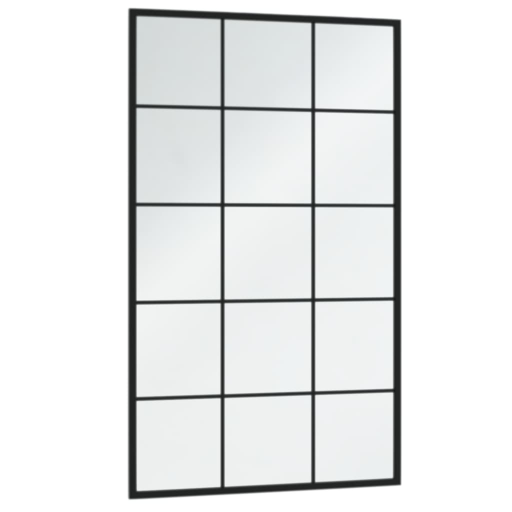 Oglinzi De Perete, 6 Buc., Negru, 100X60 Cm, Metal