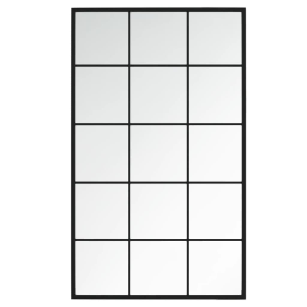 Oglinzi De Perete, 6 Buc., Negru, 100X60 Cm, Metal