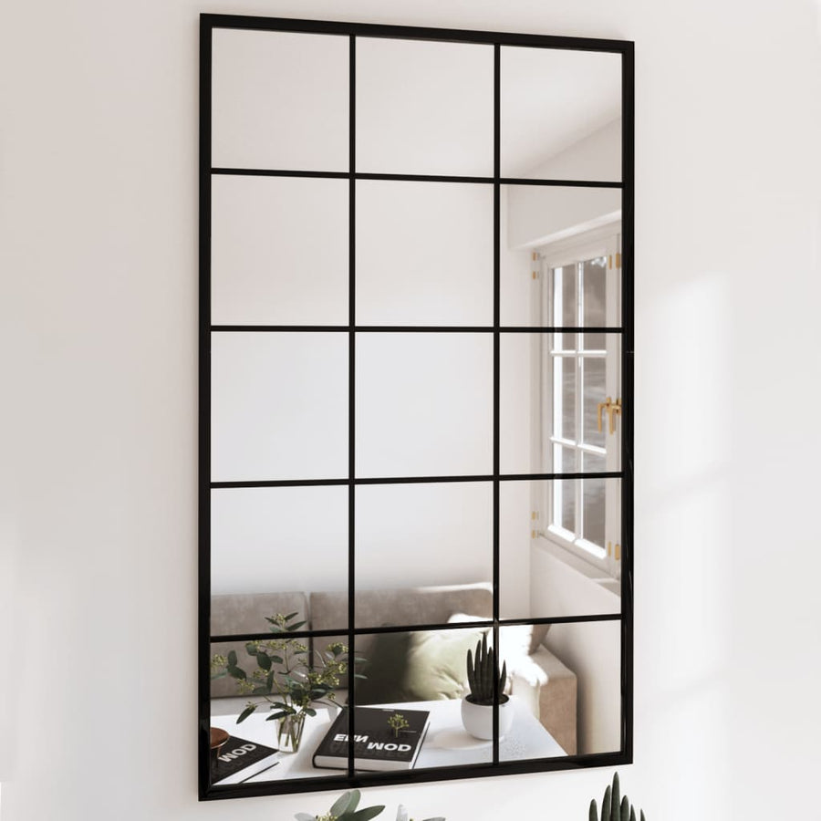 Oglinzi De Perete, 6 Buc., Negru, 100X60 Cm, Metal