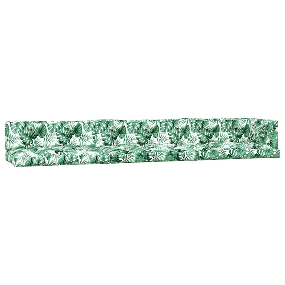 Perne De Paleți, 7 Buc., Model Cu Frunze, Material Textil