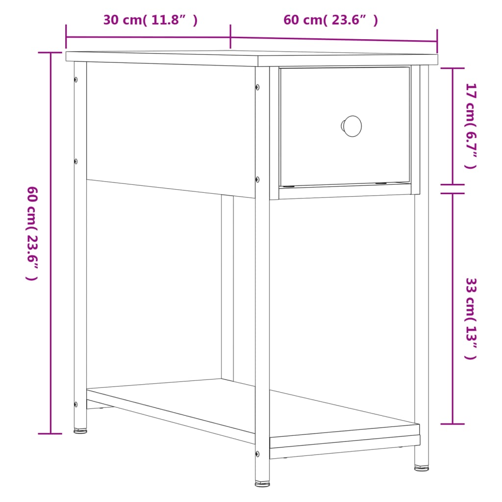 Noptiere, 2 Buc., , 30X60X60 Cm, Lemn Prelucrat