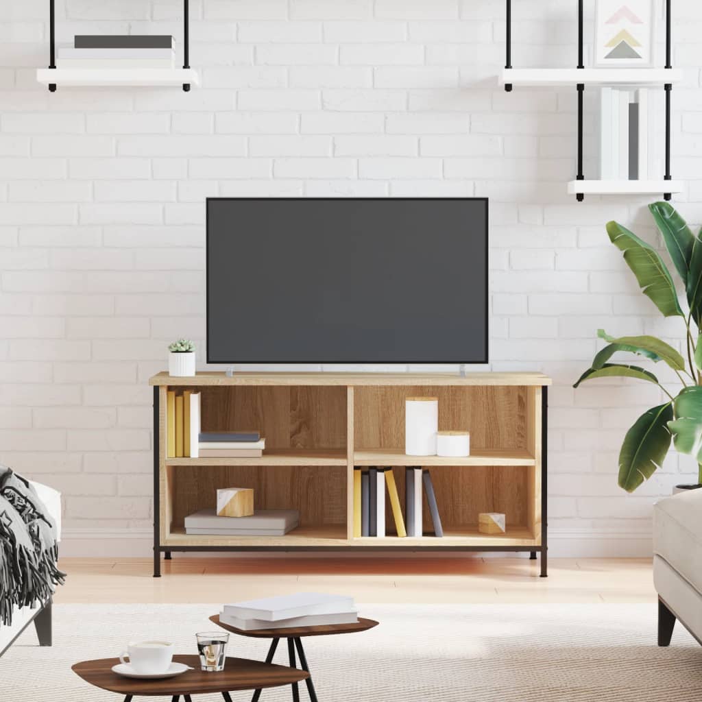 Comodă Tv, Gri Sonoma, 100X40X50 Cm, Lemn Prelucrat