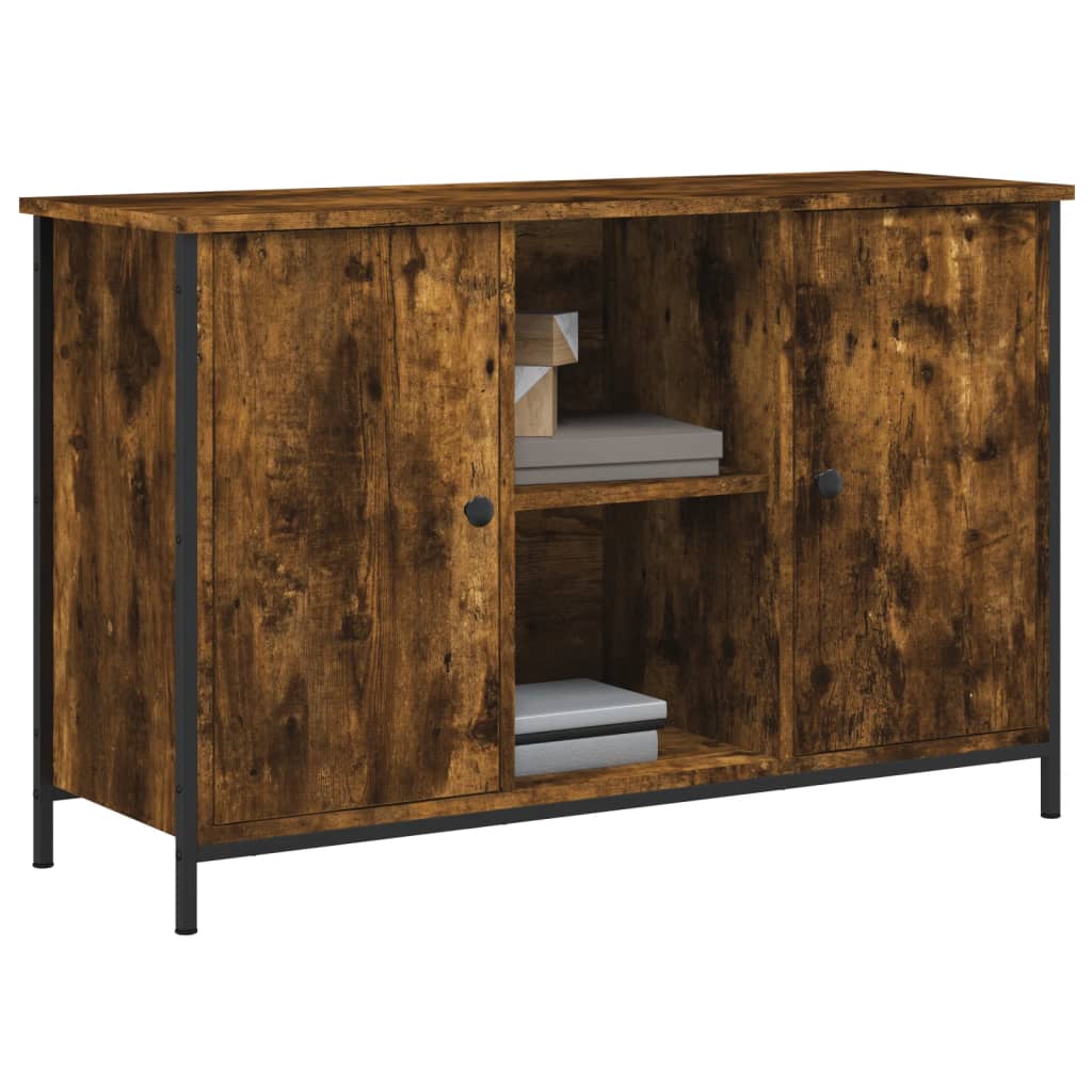 Comodă Tv, Stejar Fumuriu, 100X35X65 Cm, Lemn Compozit