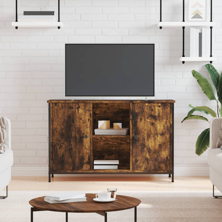Comodă Tv, Stejar Fumuriu, 100X35X65 Cm, Lemn Compozit
