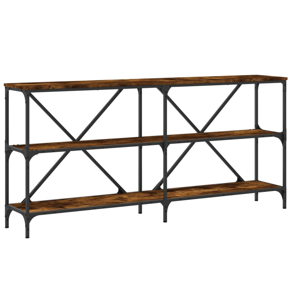 Masă Consolă 160X30X75 Cm Lemn Prelucrat Și Fier