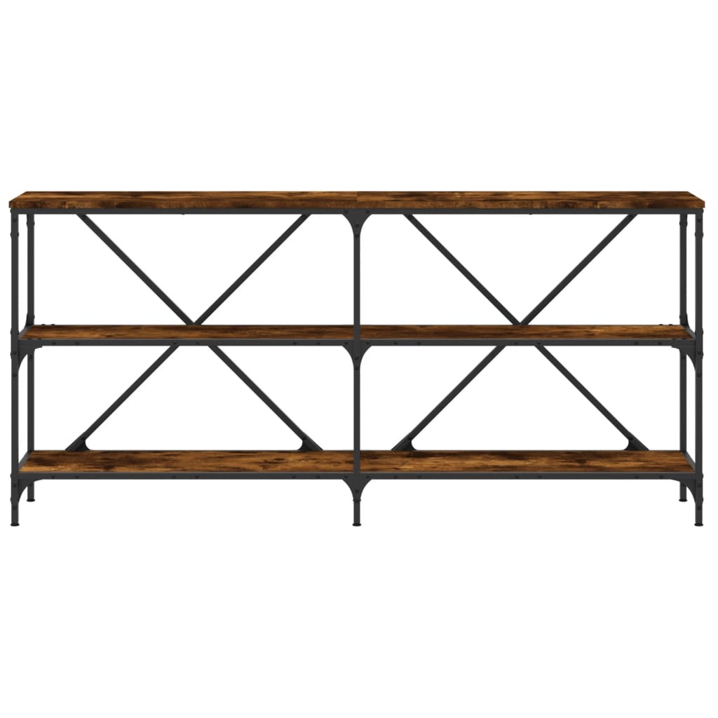 Masă Consolă 160X30X75 Cm Lemn Prelucrat Și Fier
