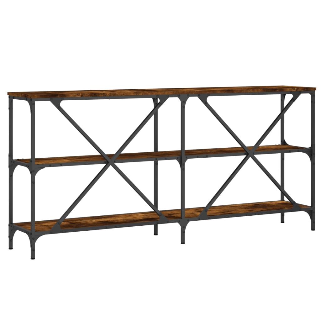 Masă Consolă 160X30X75 Cm Lemn Prelucrat Și Fier