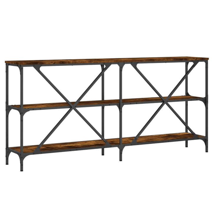 Masă Consolă 160X30X75 Cm Lemn Prelucrat Și Fier