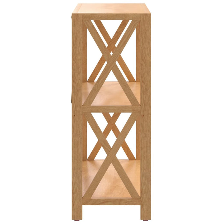 Raft Cu 3 Niveluri, 80X30X, Lemn Masiv De Stejar