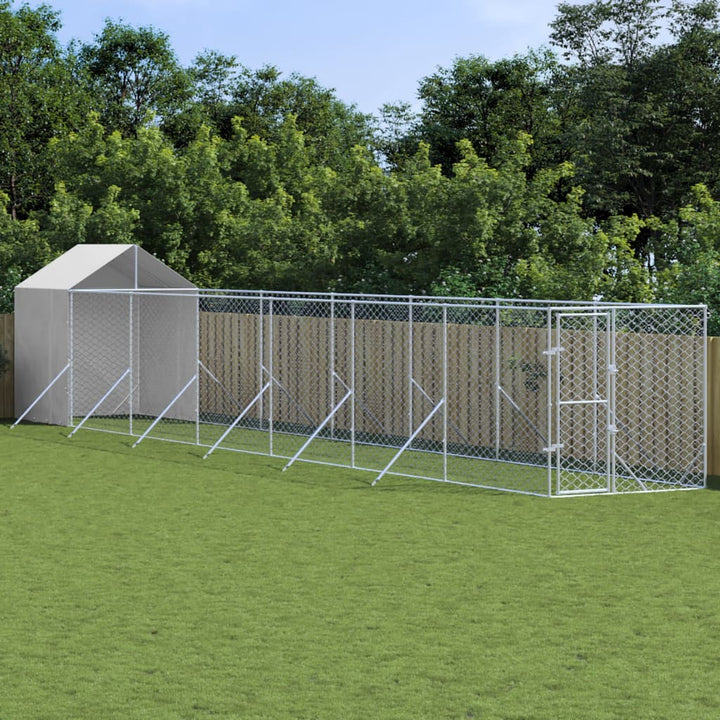 Padoc De Exterior Cu Acoperiș Argintiu 2X2X2,5M Oțel Galvanizat
