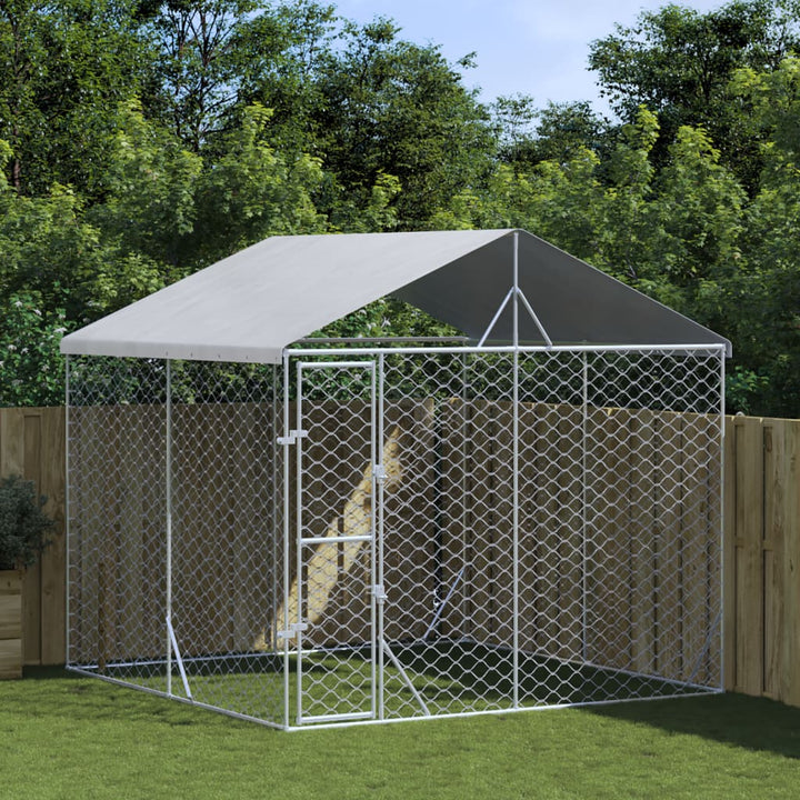 Padoc De Exterior&Acoperiș Argintiu 3X1,5X2,5 M Oțel Galvanizat