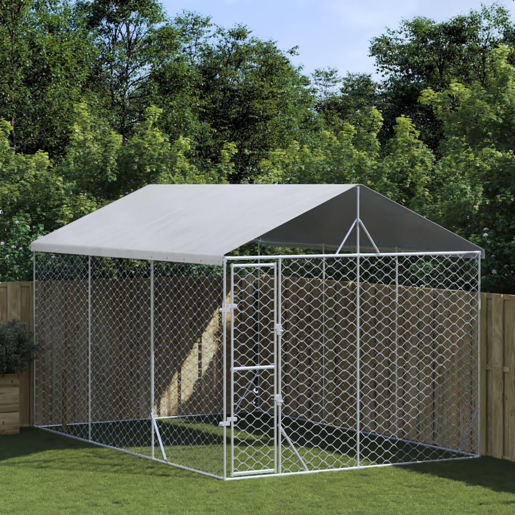 Padoc De Exterior&Acoperiș Argintiu 3X1,5X2,5 M Oțel Galvanizat