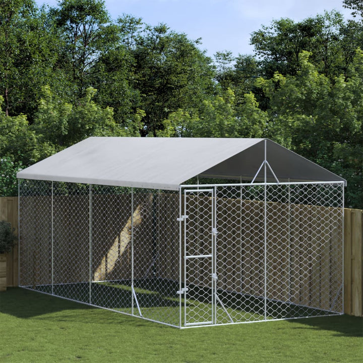 Padoc De Exterior&Acoperiș Argintiu 3X1,5X2,5 M Oțel Galvanizat