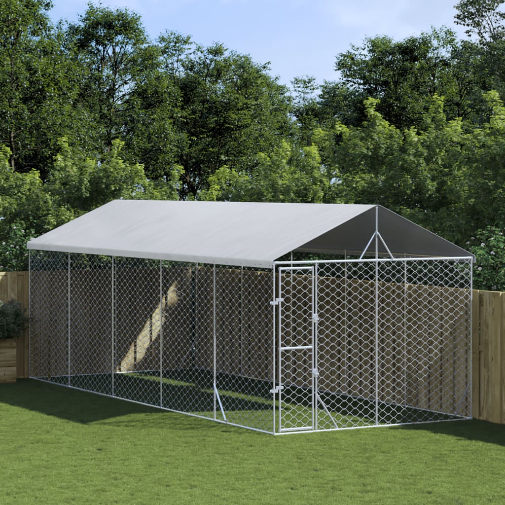 Padoc De Exterior&Acoperiș Argintiu 3X1,5X2,5 M Oțel Galvanizat